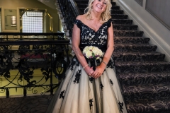 Elizabeth Bottom of Stairs