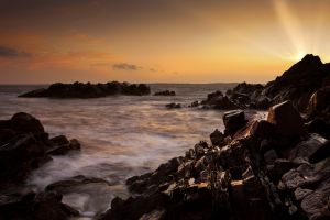 Sunburst on Rock