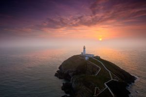 South Stack Sunset Fog