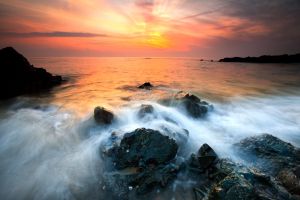 Sunset Mist n Rocks